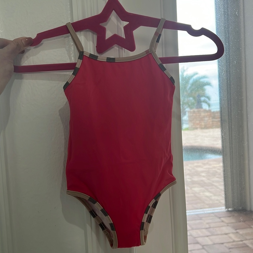 Beautiful Burberry bathing suit girls sz 2 2y, like new